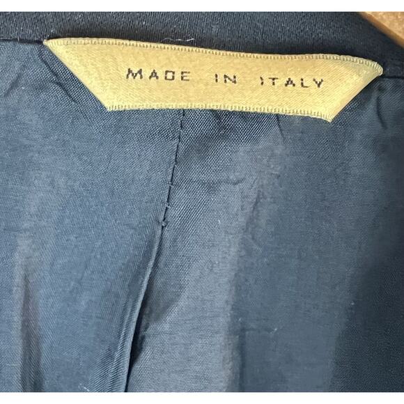 Donna Karan Made In Italy Wool 3 Button Tuxedo Jacket Sz 38R Black - Picture 5 of 13